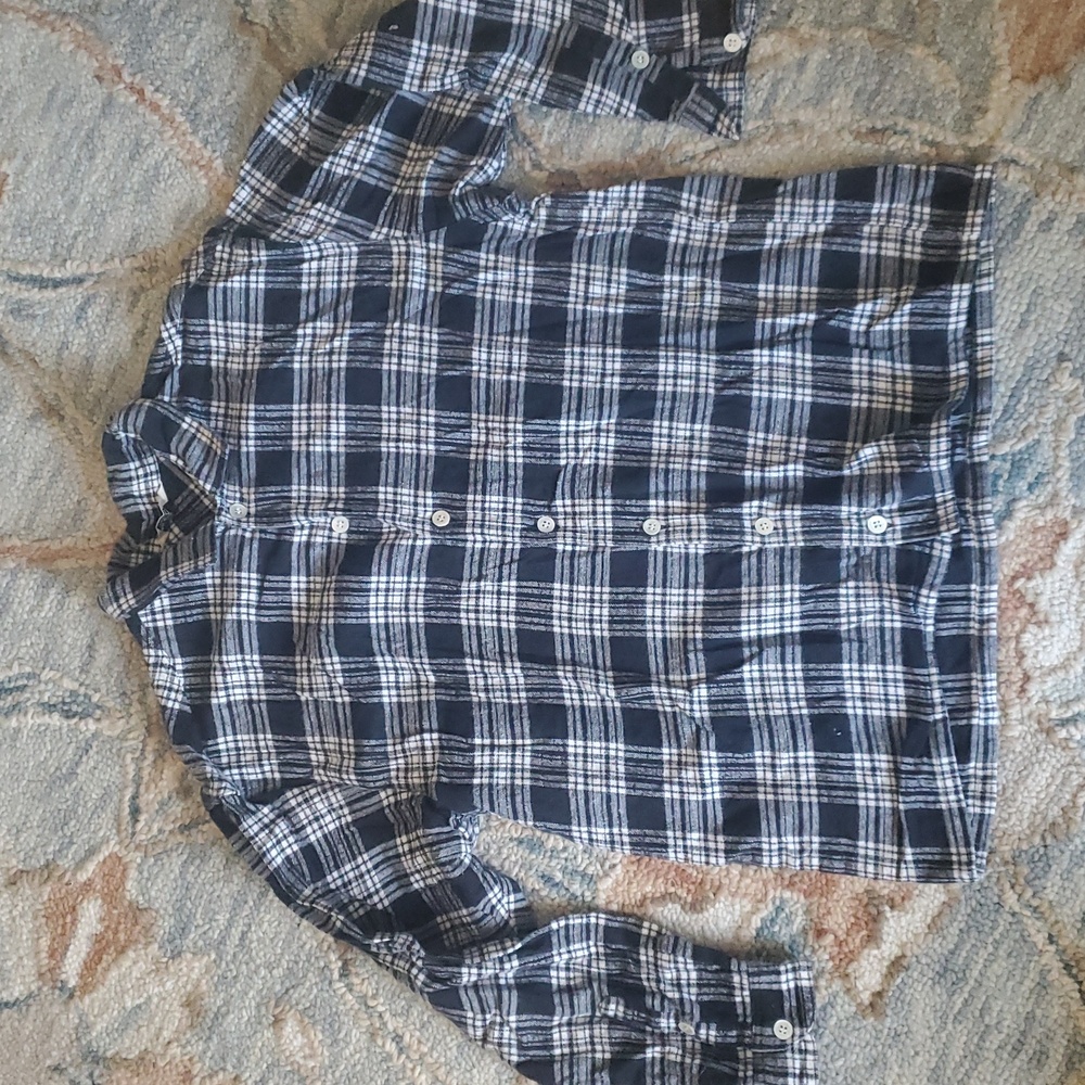 SAB STREET Japan Black and White Flannel Y2K See Measurements